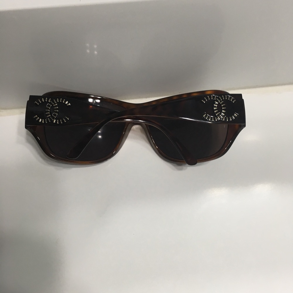 Authentic Chanel Tortoise Shell Sunglasses.